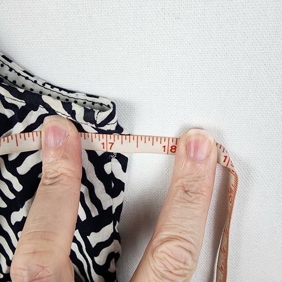 Maeve Anthropologie Womens Black & White Cotton Button up Ardmore Tank Size 2 - Picture 7 of 8